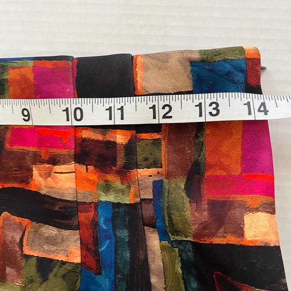 Abstract Flounced Ruffle Hem Skirt Size 6 Eclectic Contemporary Art To Wear. - Picture 5 of 8